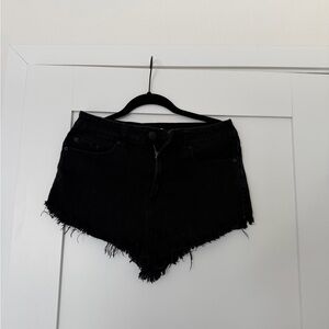 Urban Outfitters BDG Black Super High Rise Dolphin Cutoff Shorts 28W